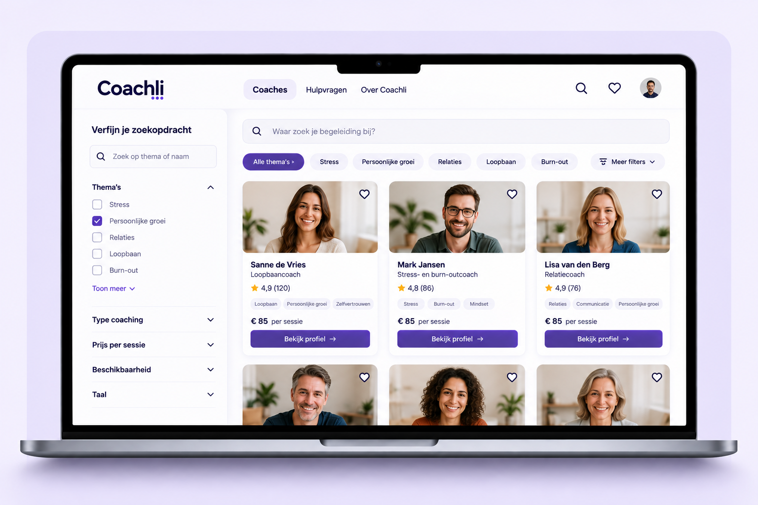 Vind jouw coach via Coachli
